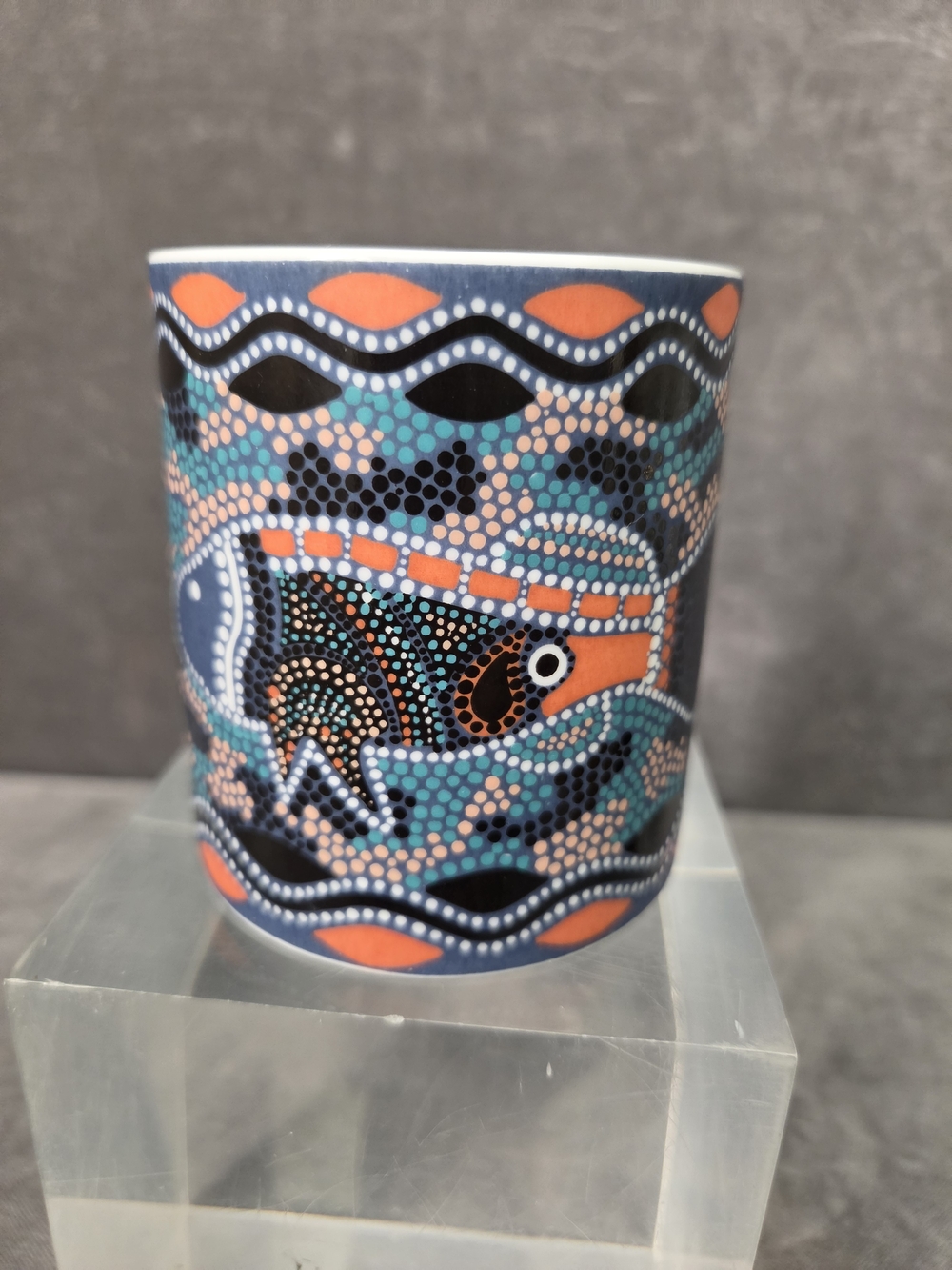 Baribunima FISH DREAMING Coffee Cup By Pam Hall Porcelain Made In Australia